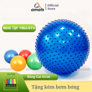 Bóng tập Gym,Yoga GAI 65cm Cao Cấp Dày 2mm Chống Nổ [ tặng Kèm bơm ]
