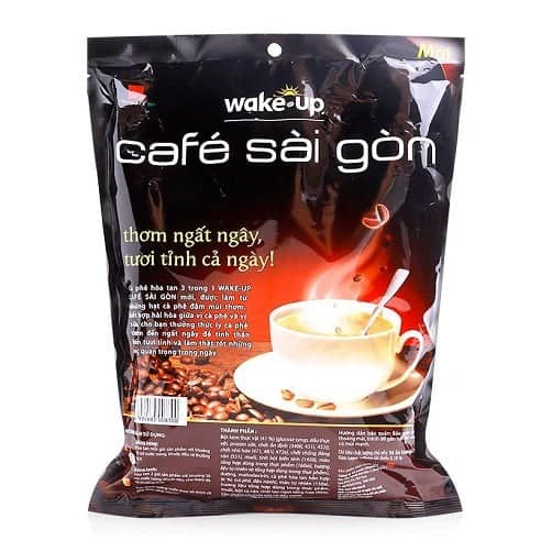 Bịch Cà phê sữa hòa tan 3in1 Wake up Café Sài Gòn 456g