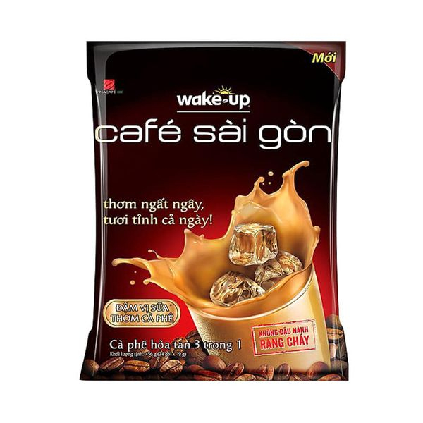 Bịch Cà phê sữa hòa tan 3in1 Wake up Café Sài Gòn 456g
