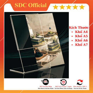 ( Chuyên sỉ số lượng) Menu Mica Để Bàn Chữ L A4 - A5 - A6 - A7 - Bảng Menu Mica Chữ L