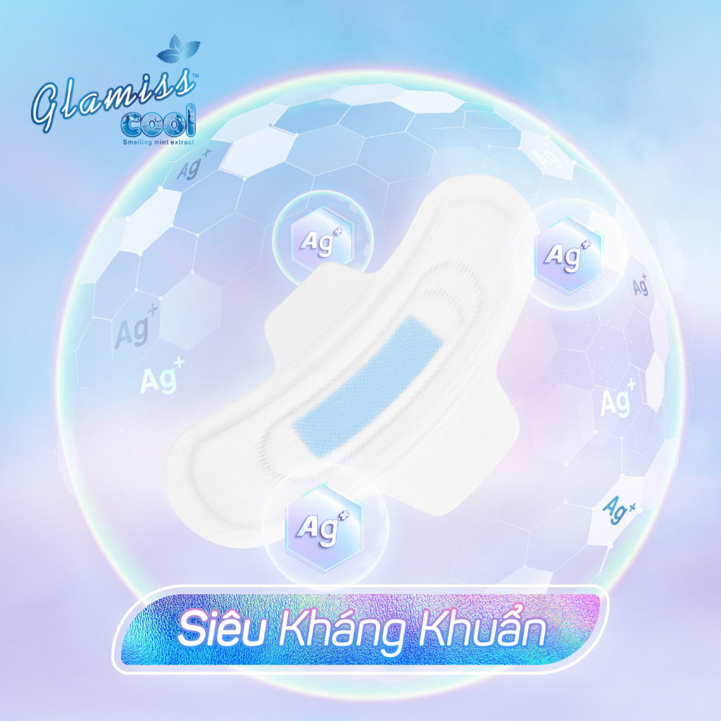 Combo hoàn hảo Băng vệ sinh thảo dược Glamiss Cool Extra ban ngày, hằng ngày, ban đêm kháng khuẩn vượt trội