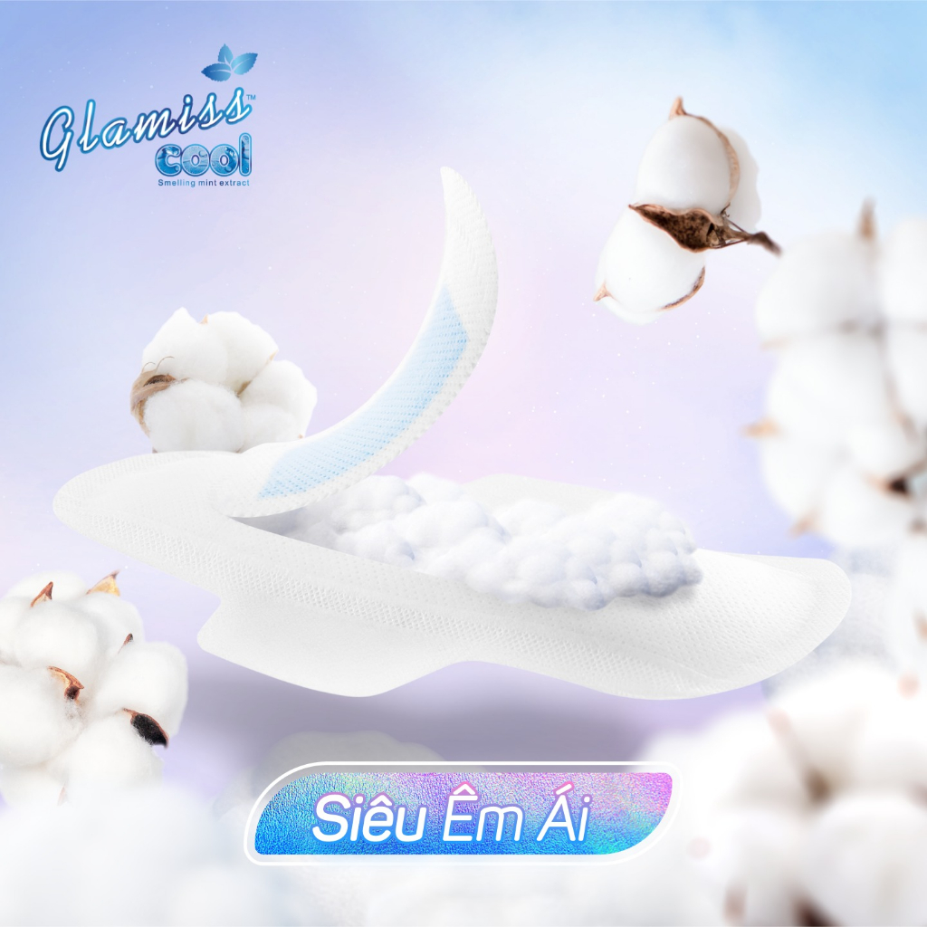Combo hoàn hảo Băng vệ sinh thảo dược Glamiss Cool Extra ban ngày, hằng ngày, ban đêm kháng khuẩn vượt trội