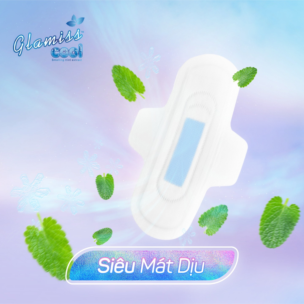 Combo hoàn hảo Băng vệ sinh thảo dược Glamiss Cool Extra ban ngày, hằng ngày, ban đêm kháng khuẩn vượt trội