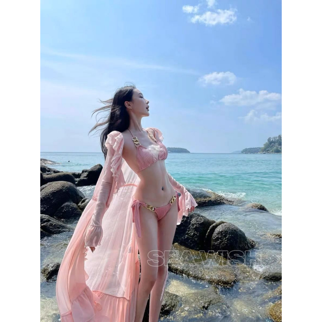 Bikini 2 mảnh đi biển phối xích quyến rũ