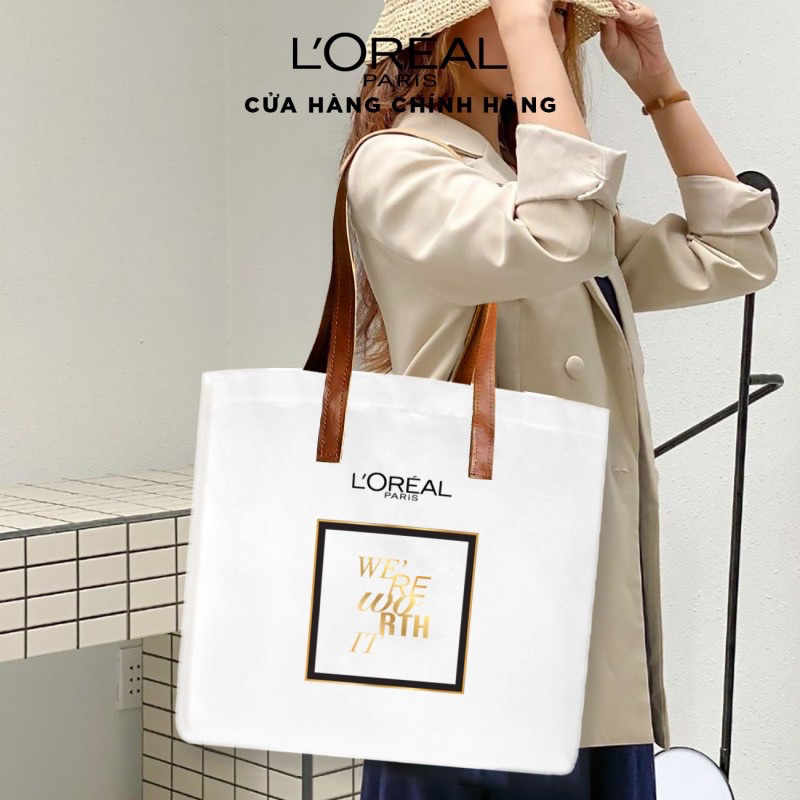 Túi canvas trắng thời trang - Loreal