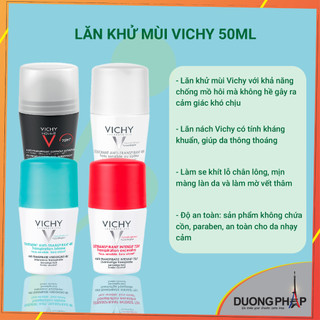 Lăn khử mùi Vichy 50ml các màu