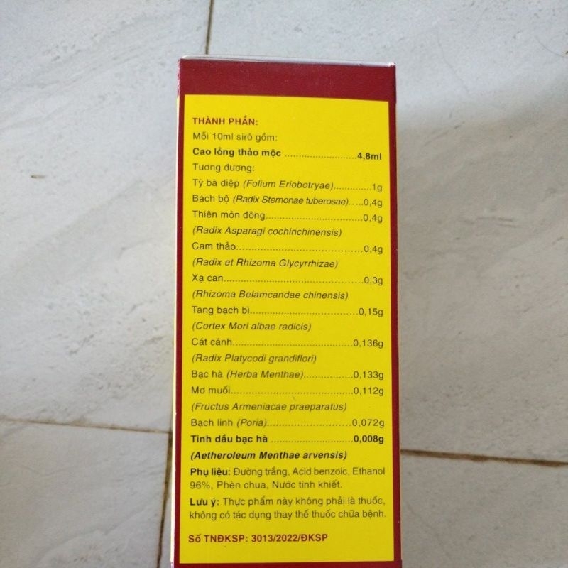 Combo 2 chai siro ho bổ phế nam hà