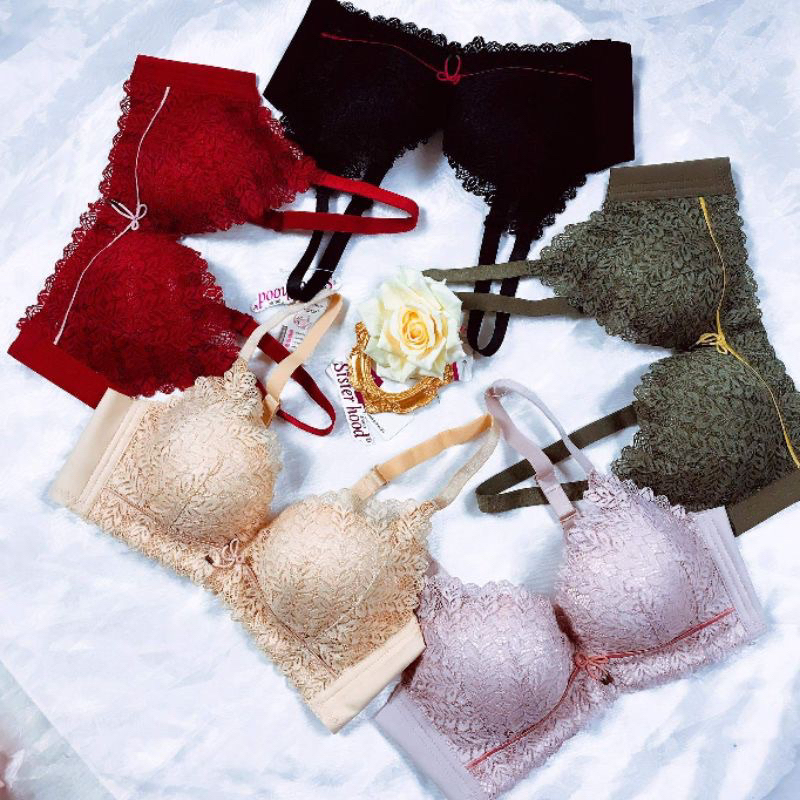 Áo lót ren nữ Thái Lan mút dày 4cm siêu mềm, thông hơi thoáng khí push up núi đôi tròn đầy có video thật a👙