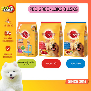 Thức ăn hạt dành cho chó lớn và chó con Pedigree - 1.3kg & 1.5kg