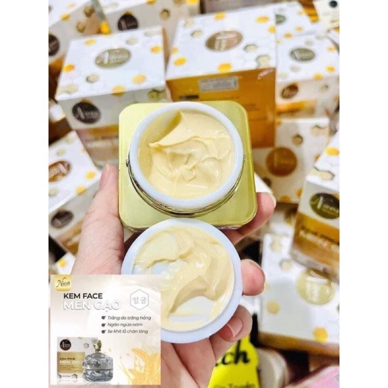 Combo kem face men gạo_Tinh chất Nicos Thanh Nhi