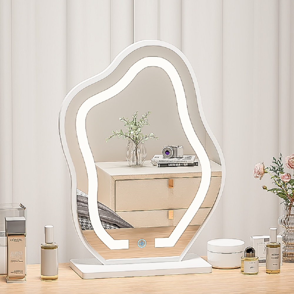 Gương cảm ứng có Led để bàn hình đám mây sang trọng phù hợp với bàn trang điểm - GP294