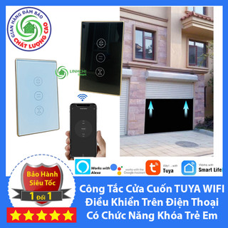 Công tắc cửa cuốn tuya wifi & bluetooth chữ nhật cảm ứng điều khiển đóng mở cửa cuốn trên điện thoại qua app tuya smart