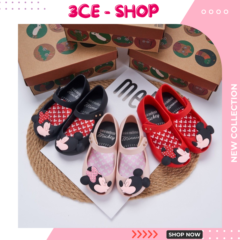 Giầy nhựa thơm Me.lis.a mickey cho bé gái, giầy mickey cho bé siêu mềm và êm chân Hàng có sẵn ( giao hoả tốc )