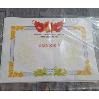Phôi Giấy khen Tiểu học A4