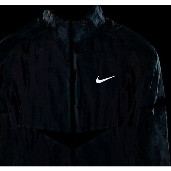 Áo khoác nam Nike chính hãng 1 lớp logo đánh flash phản quang có mũ trùm có zip giấu nón