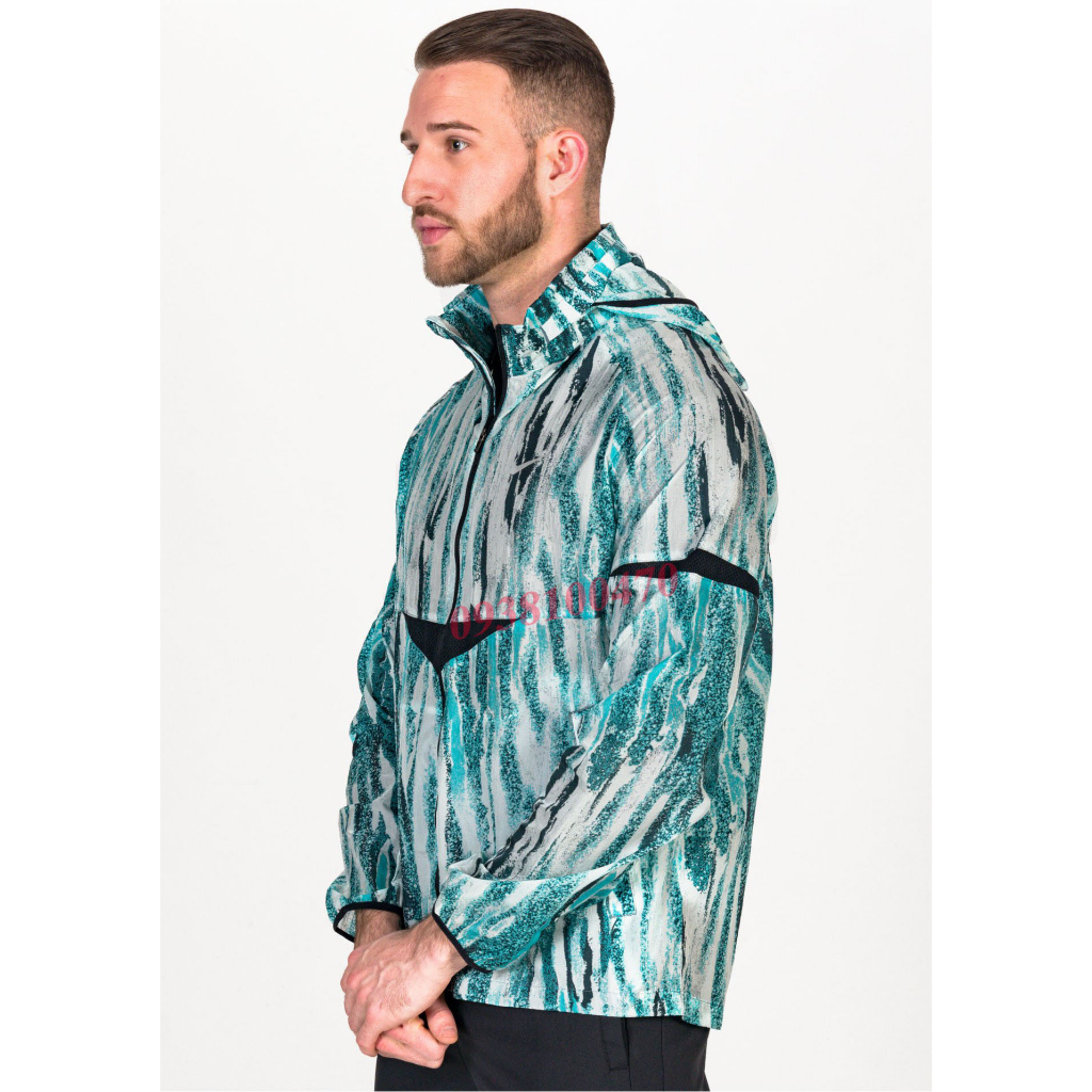 Áo khoác nam Nike chính hãng 1 lớp logo đánh flash phản quang có mũ trùm có zip giấu nón