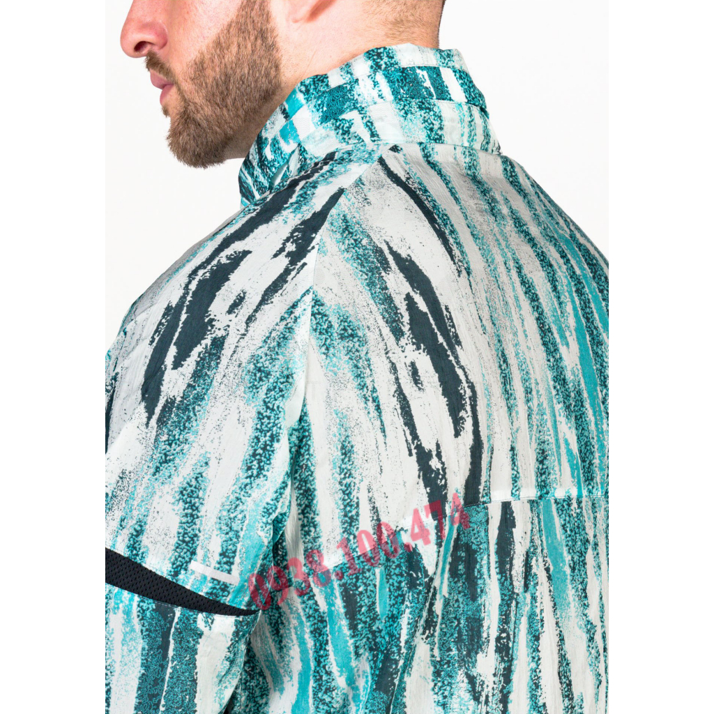 Áo khoác nam Nike chính hãng 1 lớp logo đánh flash phản quang có mũ trùm có zip giấu nón