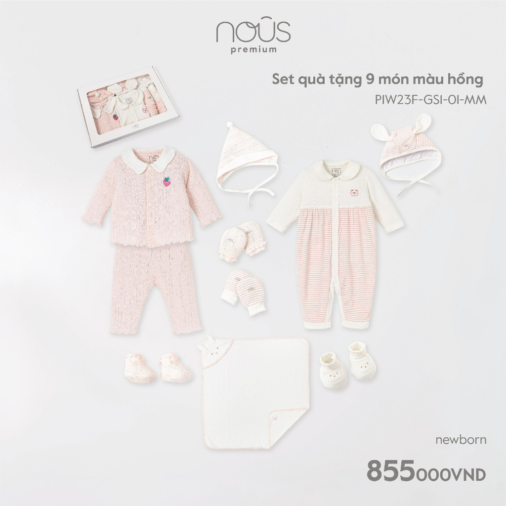 Set bộ quần áo Nous sơ sinh đầy tháng