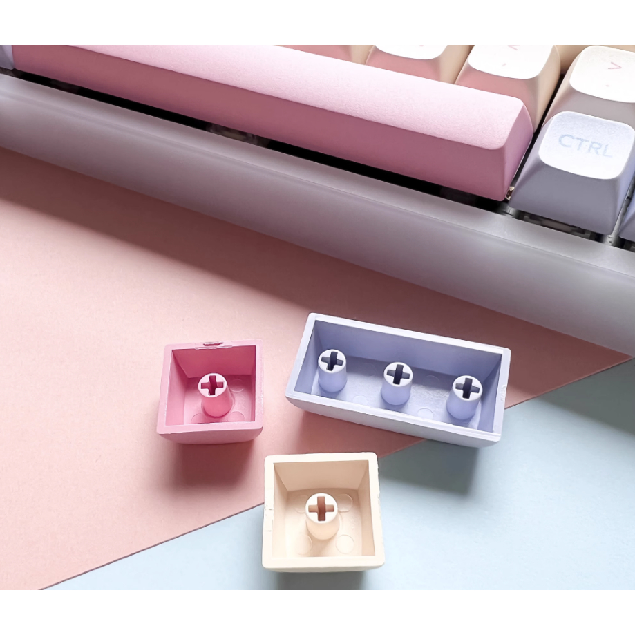 Keycap Marshmallow Song Ngữ, 135 nút bàn phím cơ, nhựa PBT 1,5mm Dye-sub, Keycap Profile XDA | HYPERKEEB