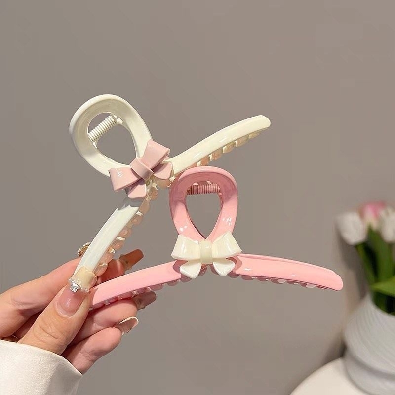 Kẹp Nhựa Gắp Tóc Đính Nơ Dễ Thương - KEP1593 - BCorner