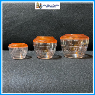 Combo 10 chiếc Cóng ăn uống cho chim chào mào,chích chòe, yến hót, sâu, khuyên,... - Chất liệu nhựa gồm 3 size