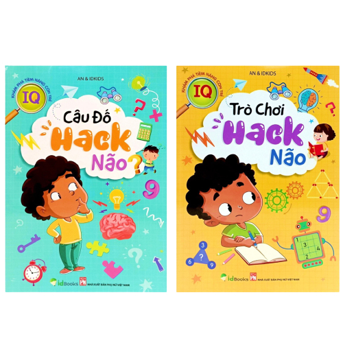 Sách - Câu Đố & Trò Chơi Hack Não - Khám phá tiềm năng con trẻ - Phát triển IQ bộ 2 cuốn