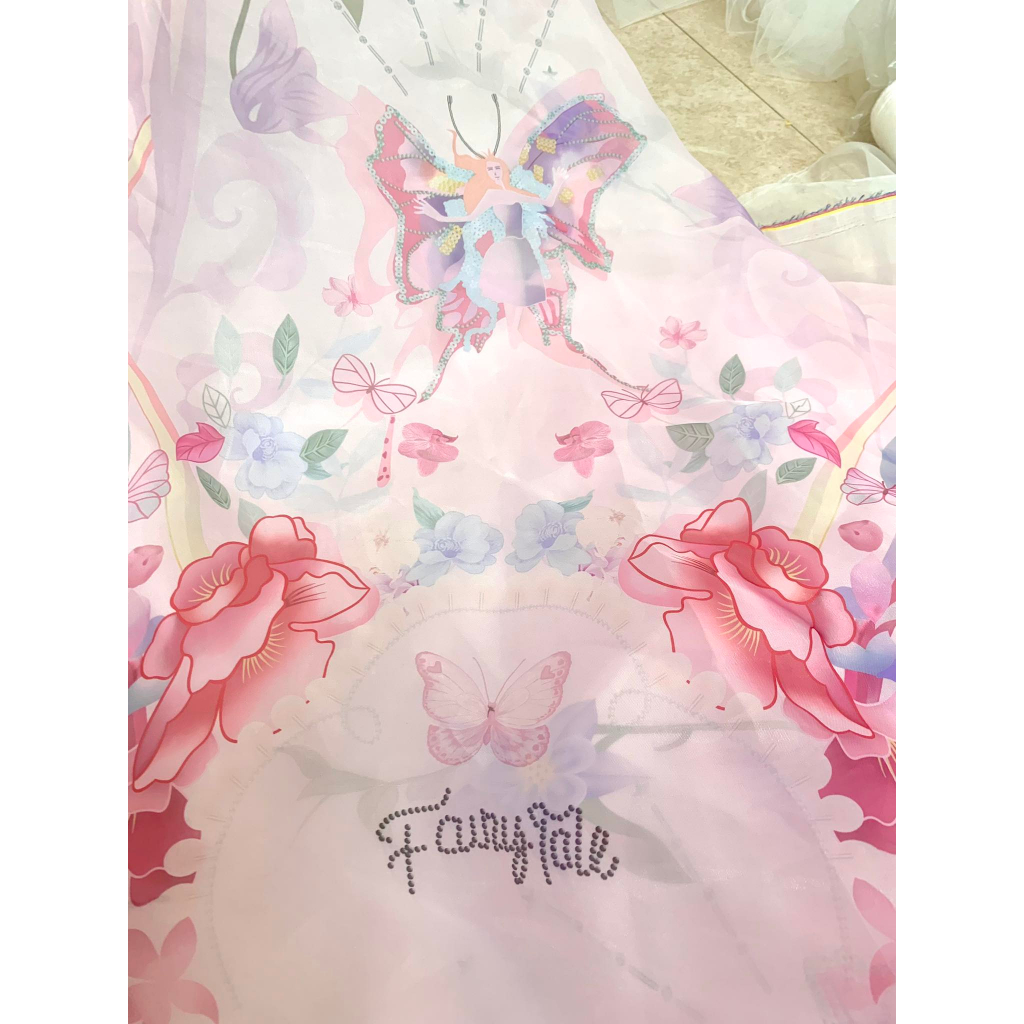 Vải may áo dài organza họa tiết độc lạ may hàng thời trang cao cấp khổ 1m5