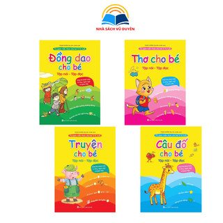 Tuyển tập thơ,truyện, đồng dao, câu đố cho bé từ 0-6 tuổi (sách có kèm file nghe) giúp bé phát triển ngôn ngữ