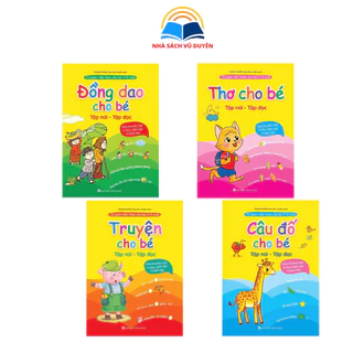 Tuyển tập thơ,truyện, đồng dao, câu đố cho bé từ 0-6 tuổi (sách có kèm file nghe) giúp bé phát triển ngôn ngữ