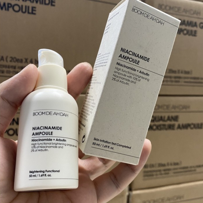 Serum Dưỡng Trắng Căng Bóng Da Boom De Ah Dah Niacinamide 10% + Arbutin 2% Ampoule 50ml