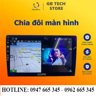Màn hình android cho ô tô OLEDPRO A5 Ram 2G Rom 32G 8 nhân, có quạt tản nhiệt. Bảo hành chính hãng 18 tháng