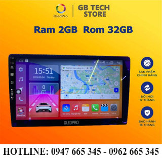 Màn hình android cho ô tô OLEDPRO A5 Ram 2G Rom 32G 8 nhân, có quạt tản nhiệt. Bảo hành chính hãng 18 tháng