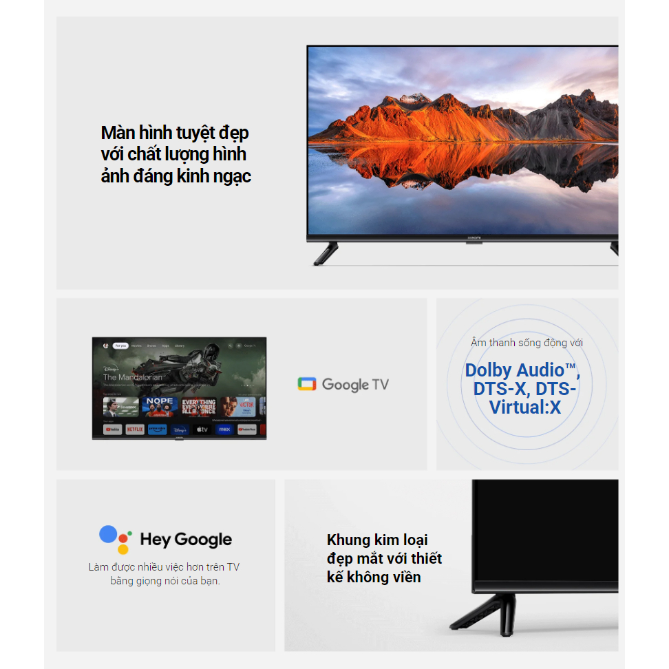 New 2023 Tivi Xiaomi A 43inch Hệ điều hành Google TV, Độ phân giải Full HD - Bảo hành 2 năm