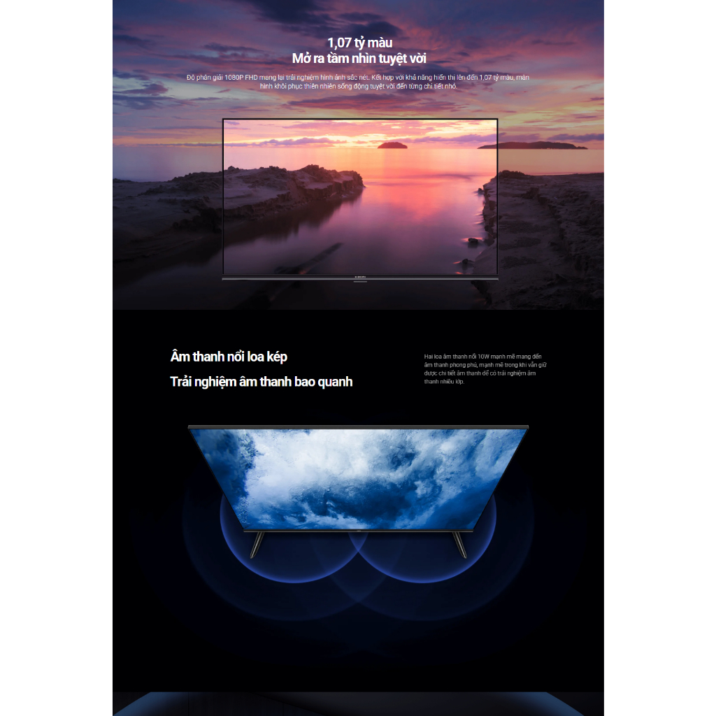 New 2023 Tivi Xiaomi A 43inch Hệ điều hành Google TV, Độ phân giải Full HD - Bảo hành 2 năm