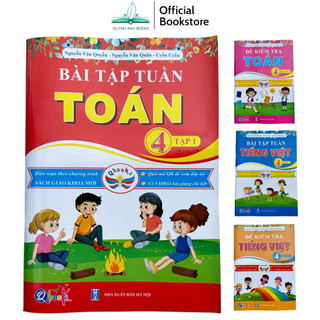 Sách - Combo bài tập tuần toán và tiếng việt lớp 4 tập 1 cánh diều - NPH Qbooks