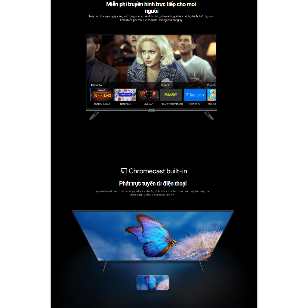 Tivi Xiaomi A Pro 55inch Hệ điều hành Google TV, Độ phân giải 4K UHD - Bảo hành 2 năm