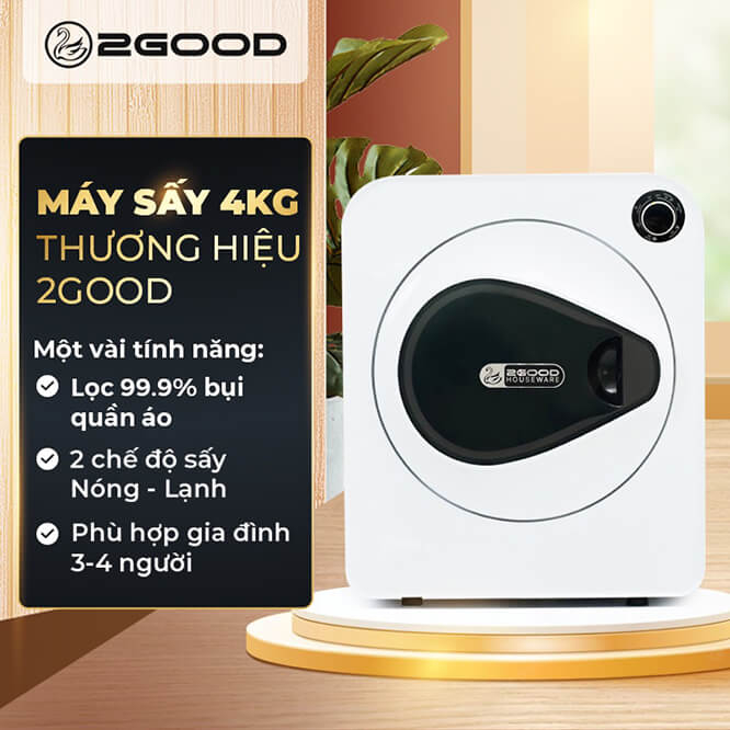 Máy sấy Quần Áo Thông minh 4in1 2GOOD GB10  - Hàng Chính Hãng Bảo Hành 12 Tháng