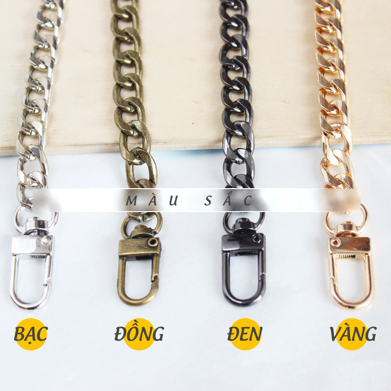 Dây Xích Túi Xách Vát Góc 9mm Càng Cua Ổ Khóa P1487