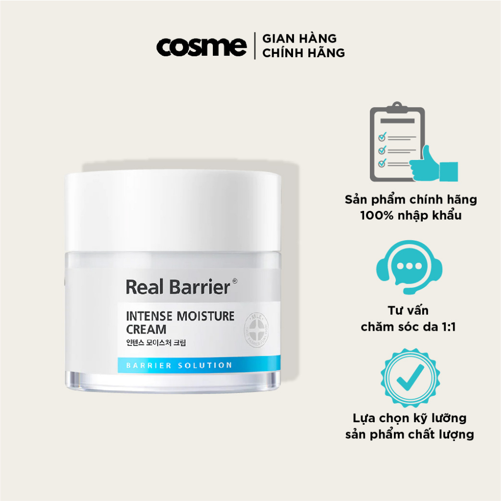 Kem dưỡng ẩm phục hồi REAL BARRIER Intense Moisture Cream 50ml