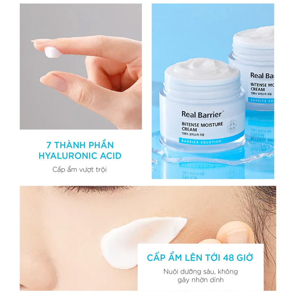 Kem dưỡng ẩm phục hồi REAL BARRIER Intense Moisture Cream 50ml