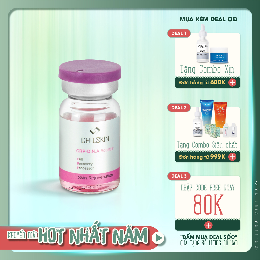 Bộ huyết thanh Meso căng bóng, sáng hồng làn da Cellskin CRP-D.N.A Booster