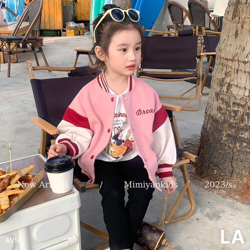 Áo khoác cho bé,Áo khoác bomber thỏ hồng 10 đến 30kg A0104