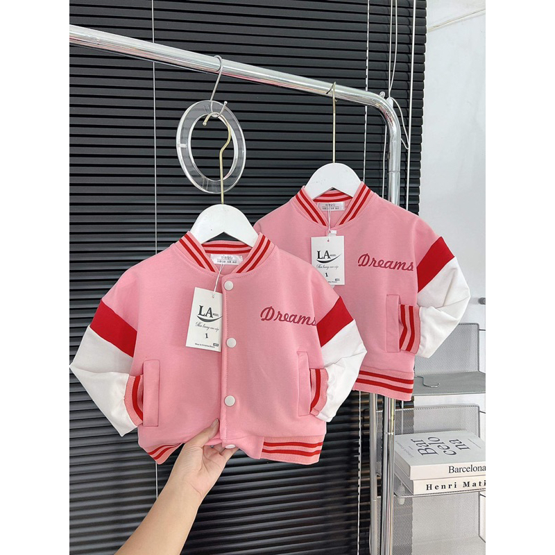 Áo khoác cho bé,Áo khoác bomber thỏ hồng 10 đến 30kg A0104