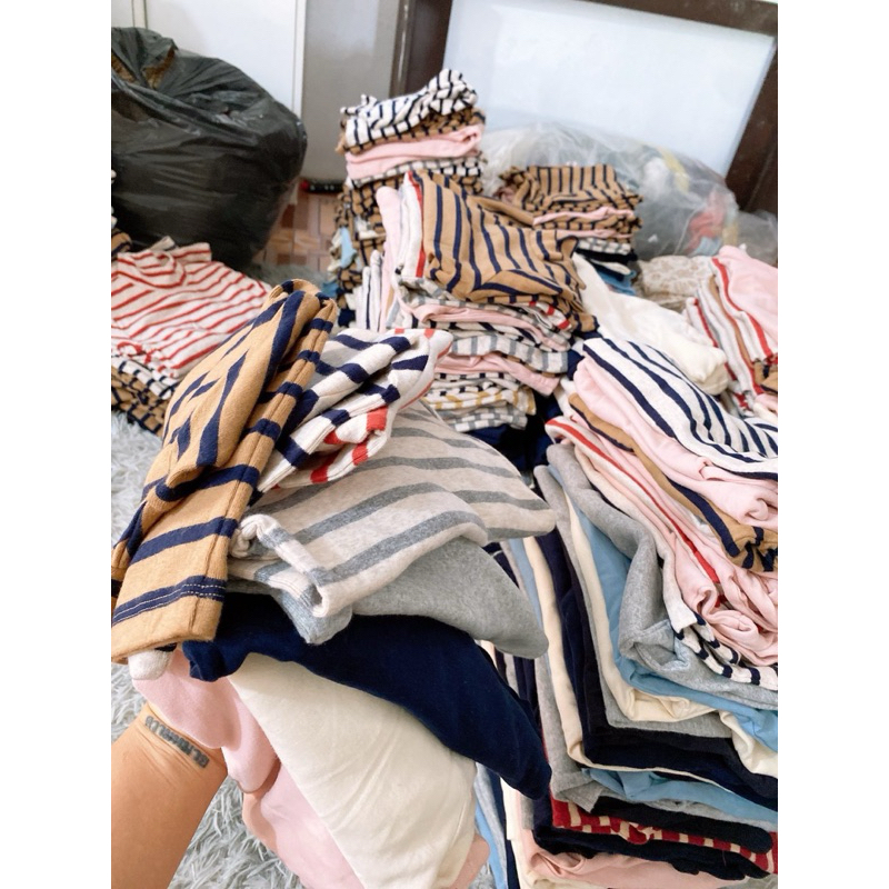 Sét 3 áo cotton len cổ 3p bé trai gái