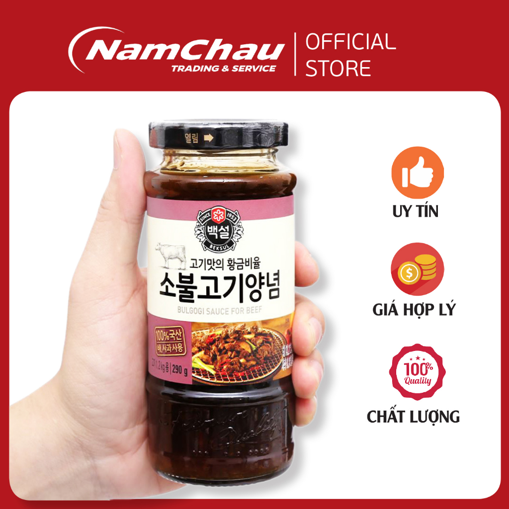 Sốt ướp thịt nướng Hàn Quốc vị Bò Bulgogi CJ Beksul 290g - Nhập khẩu từ Hàn Quốc [HN giao hàng hỏa tốc]