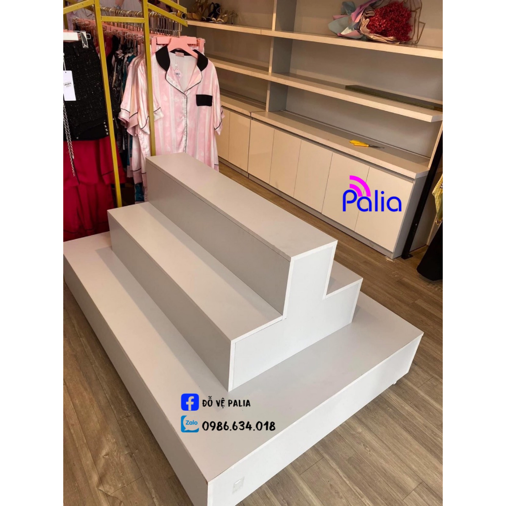 kệ giữa shop trưng bày giày dép mỹ phẩm phụ kiện thời trang, có thể làm theo kích thước yêu cầu