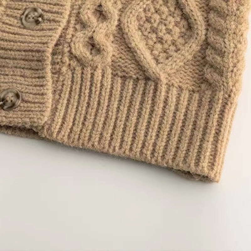 Áo khoác sweater dệt kim phong cách Hàn Quốc dành cho bé trai và bé gái, áo khoác len thừng cho bé