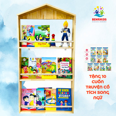(TẶNG QUÀ) Kệ Gỗ Treo Tường Để Đồ Đa Năng Benrikids, Trang Trí Nhà Cửa, Decor Quán Xá