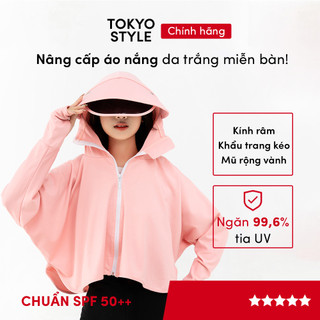 Áo chống nắng Tokyo Style áo chống nắng cánh dơi vải cotton Nhật dệt kim cương chính hãng
