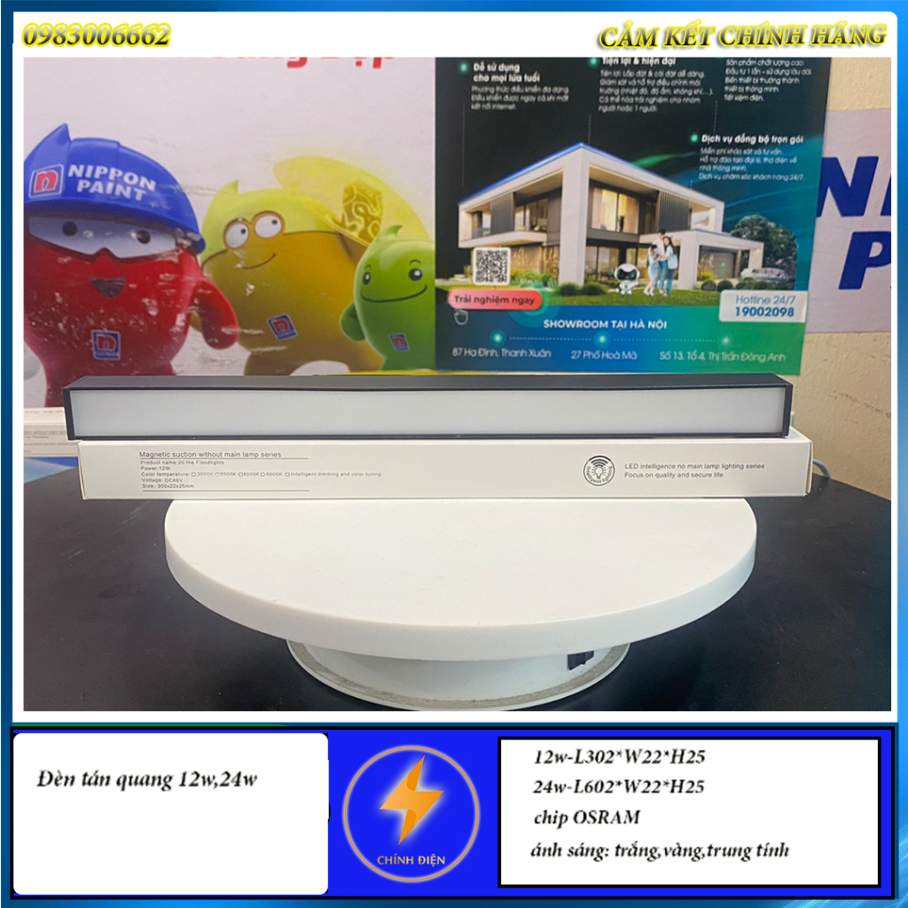 Đèn tán quang ray nam châm 12w,24w bảo hành 2 năm